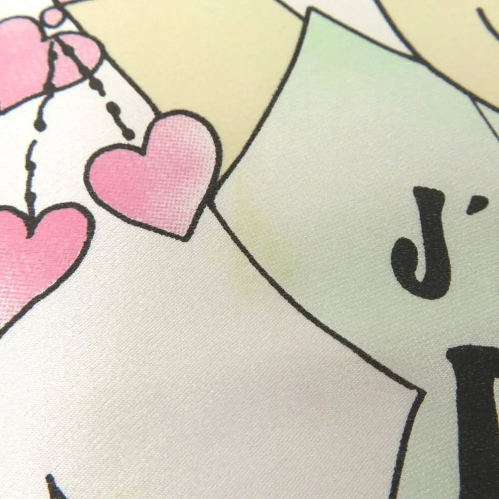 Christian Dior J'adore Scarf Heart Ribbon Flower Girl Silk White 0026